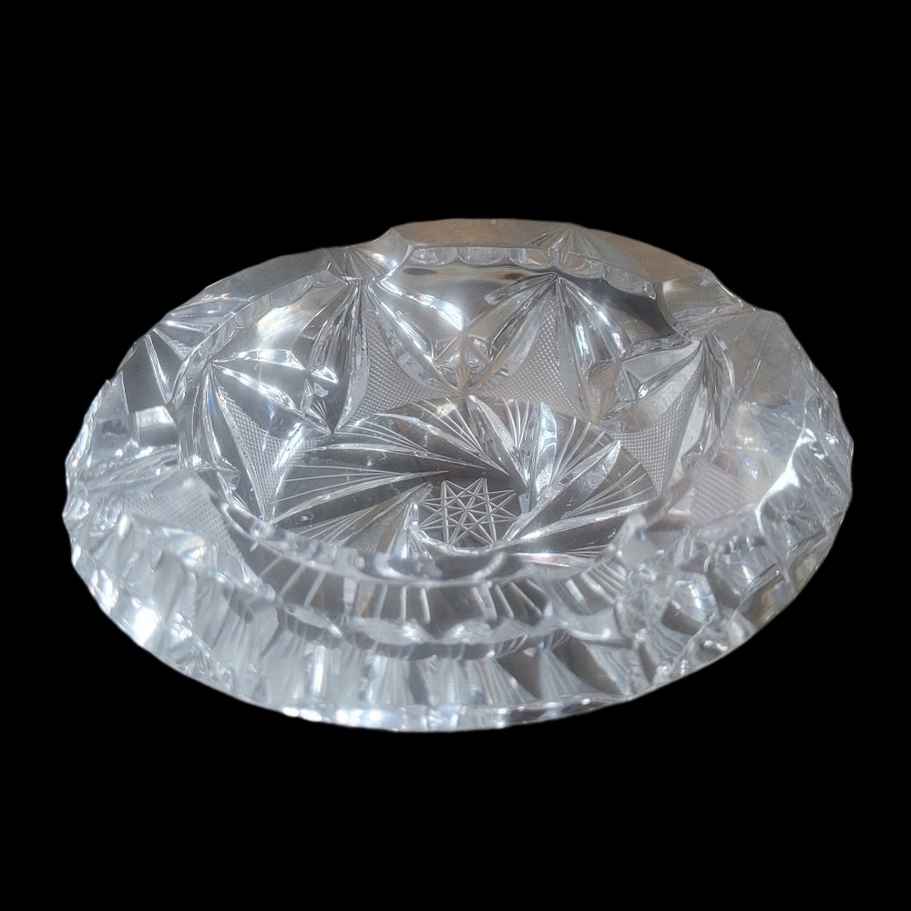 Pinwheel Crystal Vintage Ashtray
